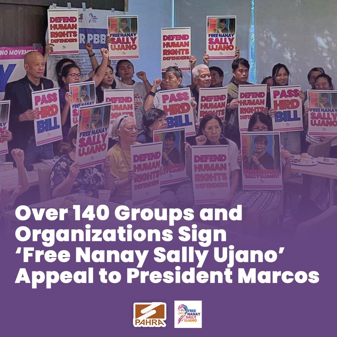 Over 140 Groups and Organizations Sign ‘Free Nanay Sally Ujano’ Appeal to President Marcos