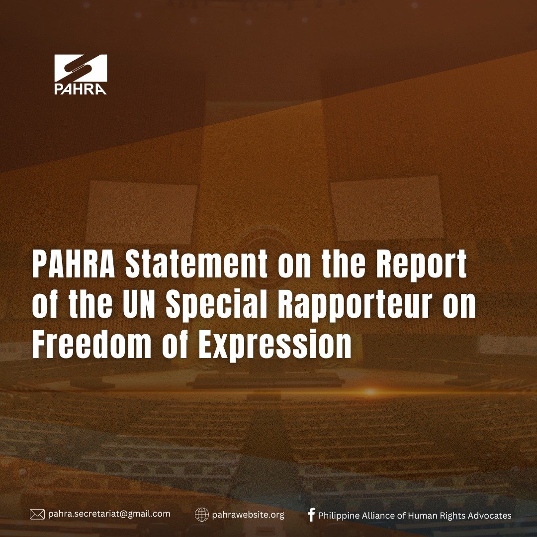 PAHRA Statement on the Report of the UN Special Rapporteur on Freedom of Expression