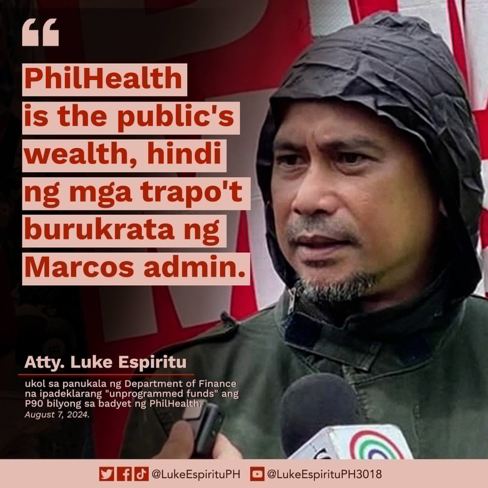 PhilHealth is the public's wealth, hindi ng mga trapo't burukrata ng Gobyernong Marcos-Duterte