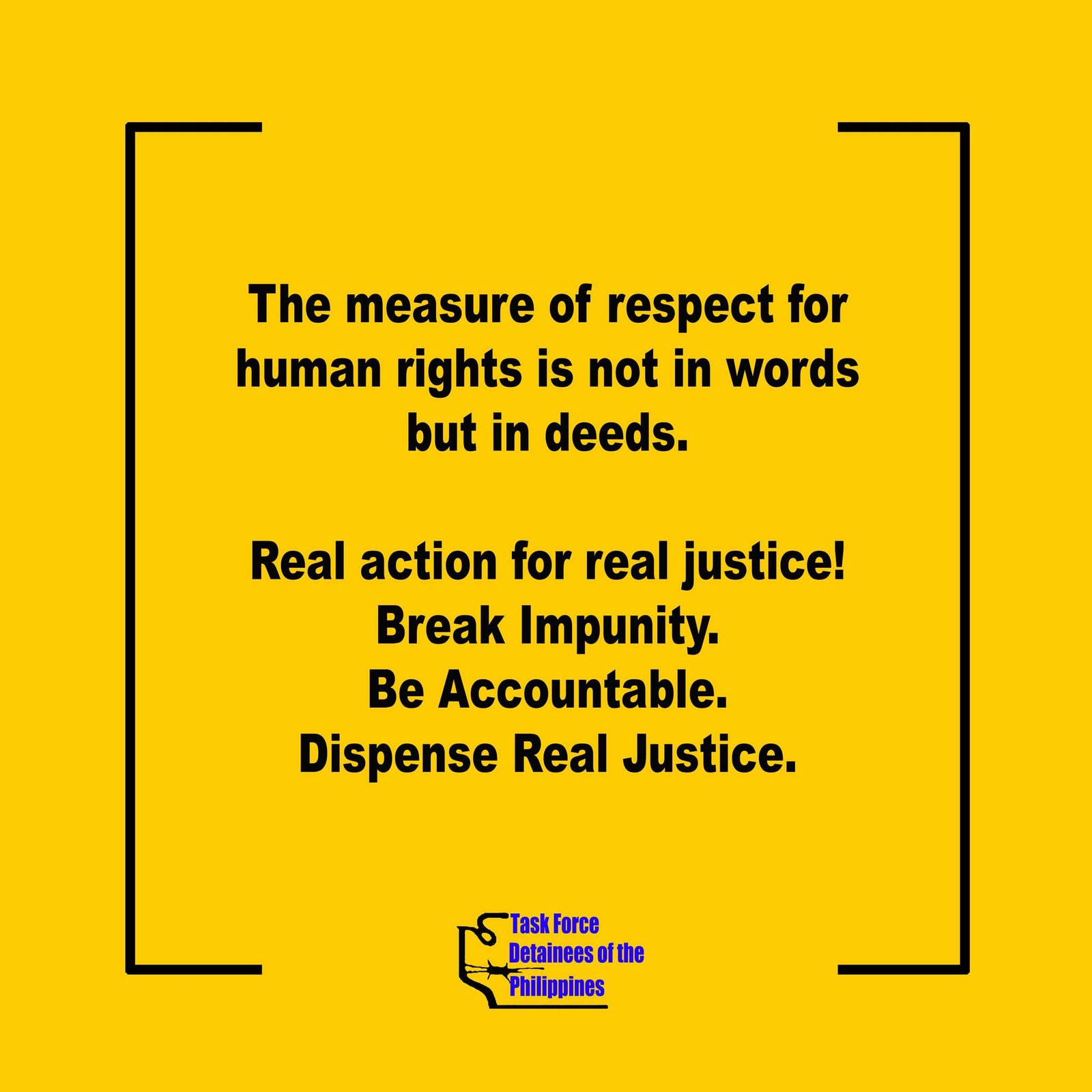 TFDP Statement - Real action for real justice! Break Impunity!