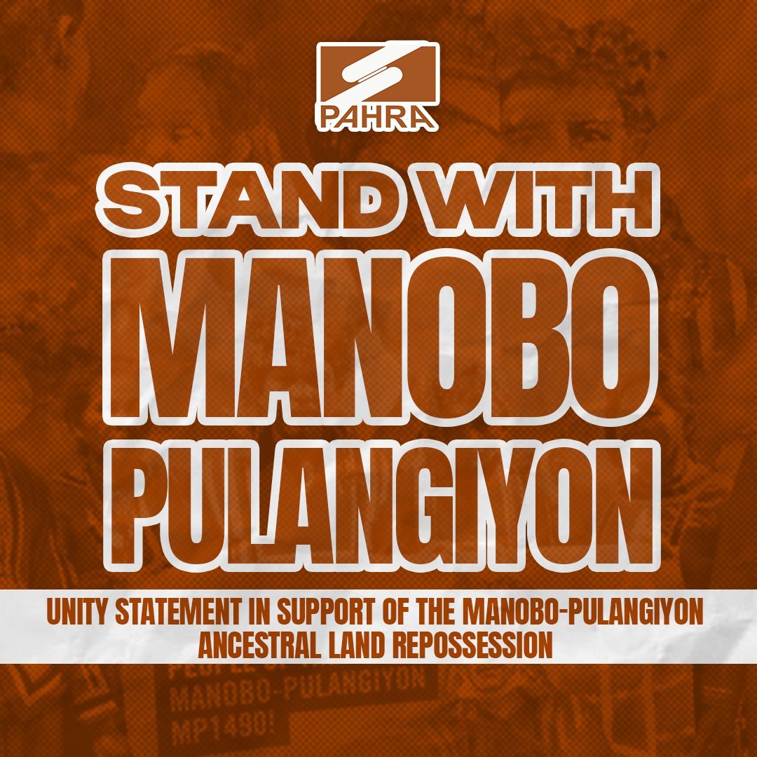 UNITY STATEMENT IN SUPPORT OF THE MANOBO-PULANGIYON ANCESTRAL LAND REPOSSESSION